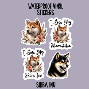 Shiba Inu, Mameshiba, Dog stickers, Waterproof Stickers, Water Bottle Stickers, Computer Stickers, Custom Dog Stickers, Dog Gifts, S34