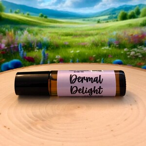 Dermal Delight Pet Essential Oil 10 mL Roller Blend, Skin Irritations, Animal Allergies, Holistic Natural Dog Cat Care, Cat Dog Mom Life