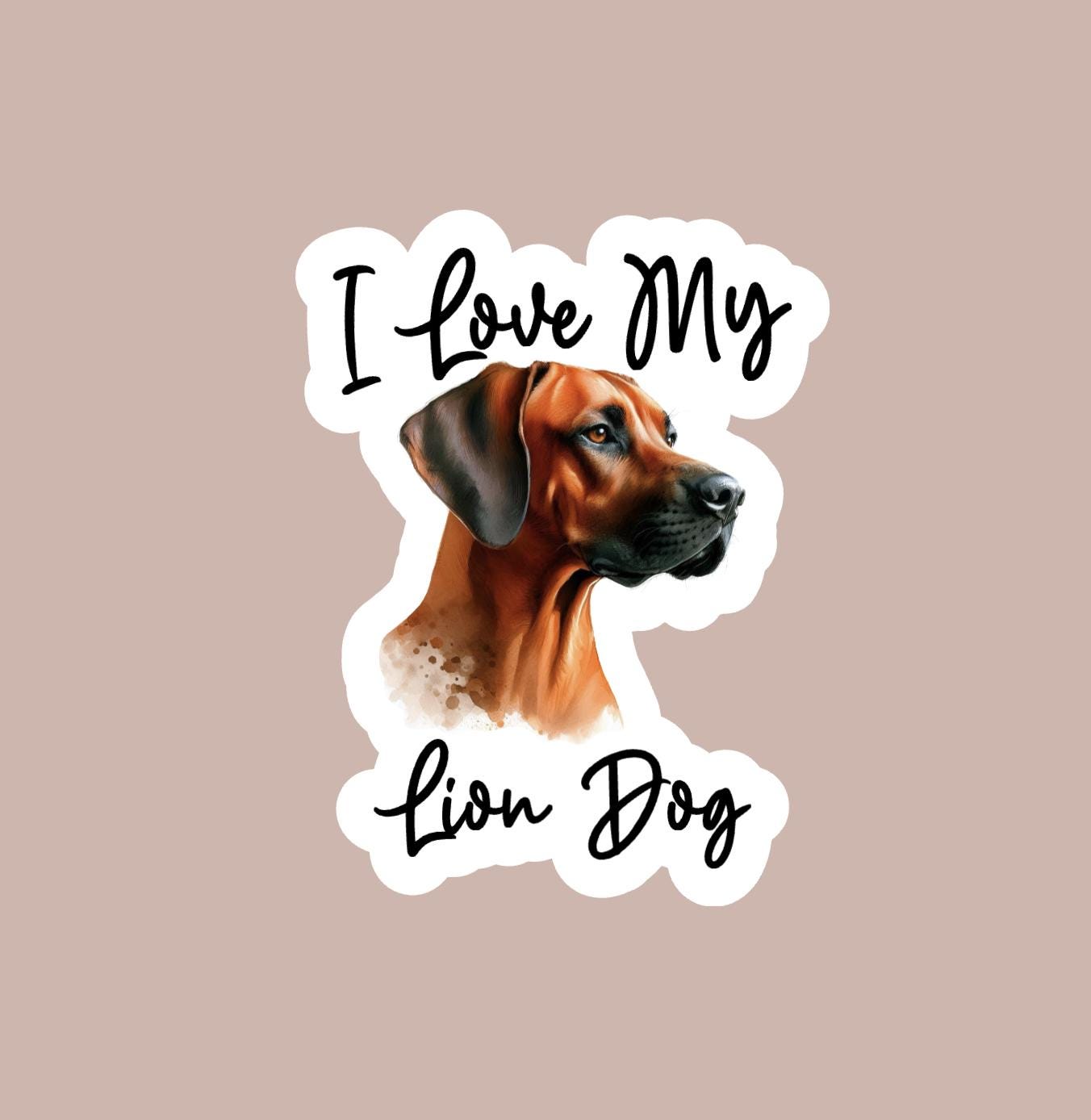 Rhodesian Ridgeback, Lion Dog, Dog Stickers, Waterproof Stickers, Water ...