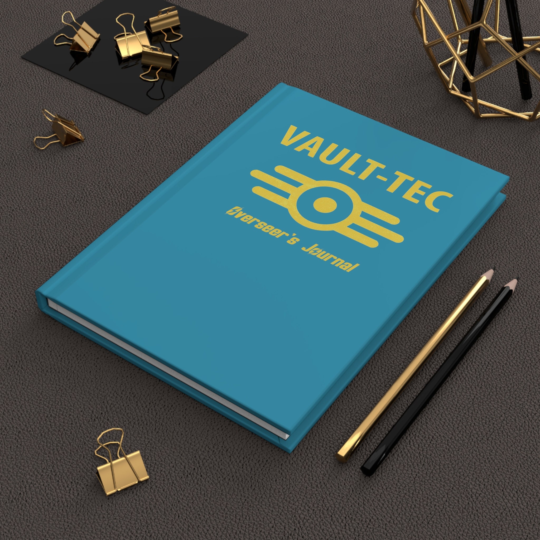 Vault Tec, Overseer's Journal, Fallout Inspired, Hardcover Journal Matte