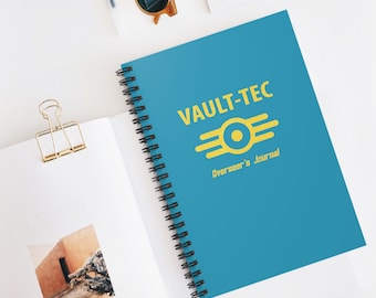 Vault Tec, Overseer&#39;s Journal, Fallout inspired, Spiral Notebook - Ruled Line