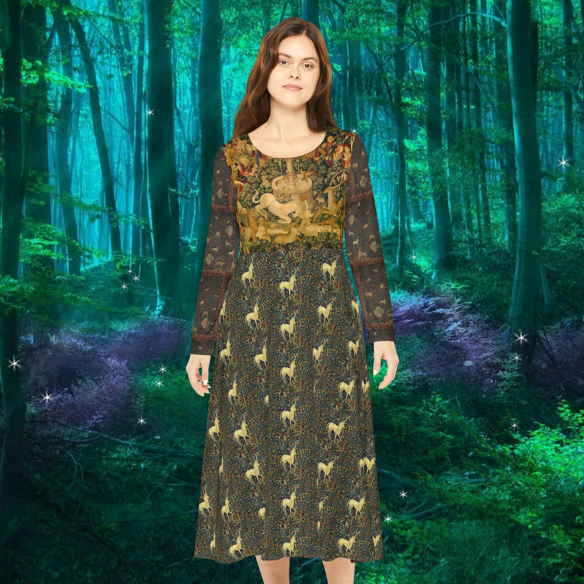 green unicorn dress Unicorn Tapestry, Women's Long Sleeve, Dance Dress, Sun Dress