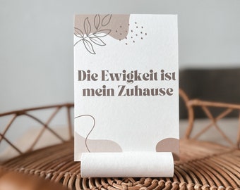 christliche Karte A6 / christliche Postkarte / Die Ewigkeit ist mein Zuhause