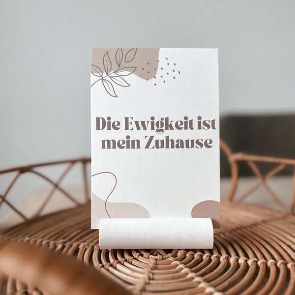 christliche Karte A6 / christliche Postkarte / Die Ewigkeit ist mein Zuhause