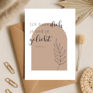 christliche Postkarte A6 / Bibelverskarte / christliche Geburtstagskarten