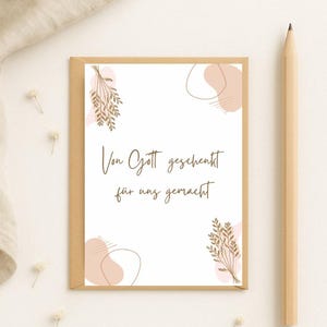 Karte zum Muttertag / Von Gott geschenkt für uns gemacht /  Dankeskarte Mama  / Danke Oma / Karte für Oma / Muttertagskarte