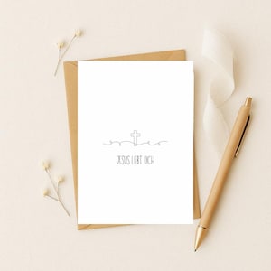 Jesus liebt dich  / christliche  Osterkarte  / christliche Postkarte A6