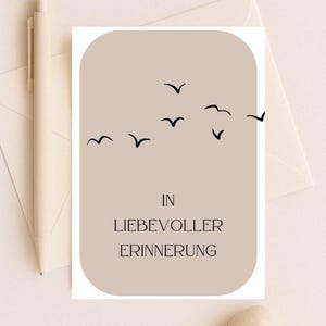 In liebevoller Erinnerung / Trauerkarte A6 / Postkarte