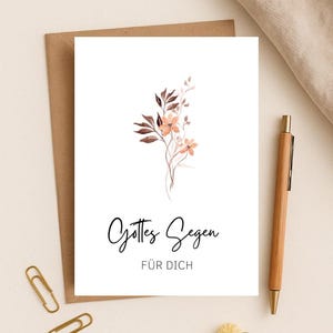 christliche Karte / Gottes Segen für dich / Postkarte A6