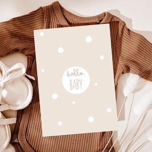 Karte zur Geburt / Hallo Baby