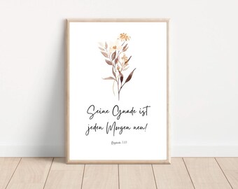 Christliches Poster / A4 Poster / A3 Poster / Bibelversposter / digitales Poster