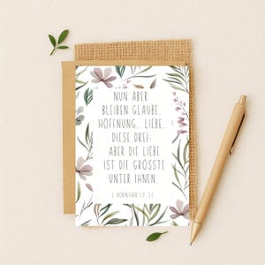 christliche Karte / christliche Karte zur Hochzeit / Bibelverskarte / Karte zur Hochzeit / Weddingcard