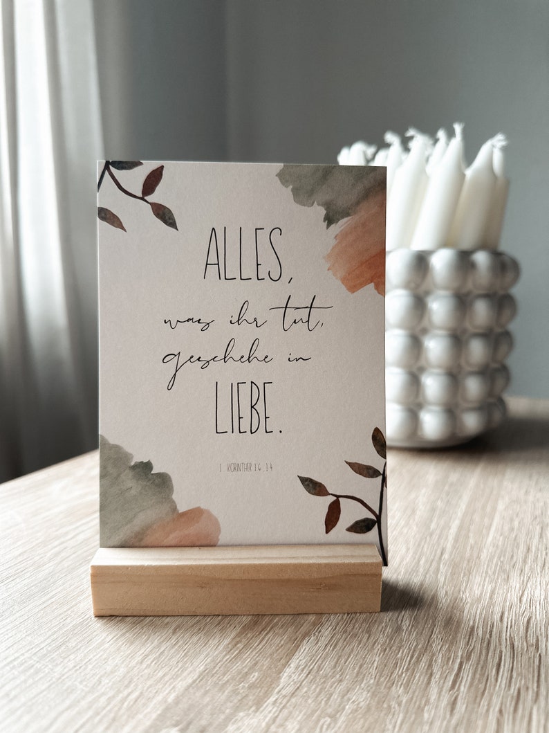 Christliche Karte / Bibelverskarte / Jahreslosung 2024 / Postkarte A6 / Alles, was ihr tut Christliche Karte / Bibelverskarte / Jahreslosung 2024 / Postkarte A6 / Alles, was ihr tut