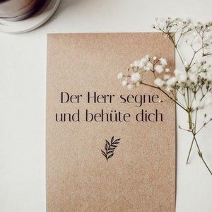 christliche Karte A6 "Der Herr segne und behüte dich"
