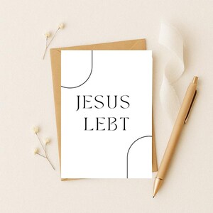 Jesus lebt / christliche  Osterkarte  / christliche Postkarte A6
