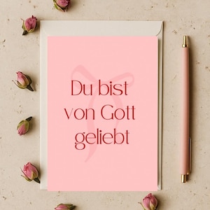 christliche Karte "Du bist von Gott geliebt" / Postkarte A6