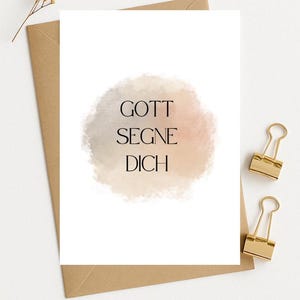christliche Karte / Gott segne dich  / Postkarte A6