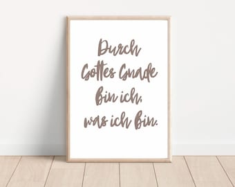 Christliches Poster / A4 Poster / A3 Poster / Bibelversposter / digitales Poster