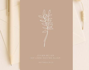Postkarte A6 | Matthäus 28,20 | Bibelvers | Christliche Ermutigung & Geschenk