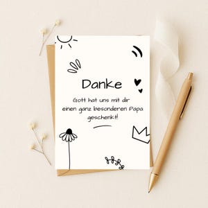 Christliche Karte zum Vatertag / Papa Karte / Geburtstag Papa  / Postkarte A6 / Danke Papa / Vatertagskarte