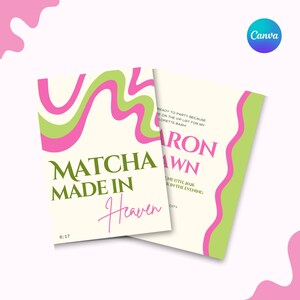 Groovy Matcha In Heaven Bachelorette Invitation, Custom Canva Invitation, Instant Download, Digital Invitation