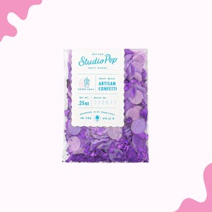 Confete de refrigerante de uva, confete artesanal prensado à mão para despedida de solteira, viagem de amigas, festa de aniversário, mistura metálica de tecido feito nos EUA