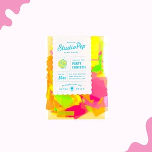 Neon feestconfetti, handgeperste ambachtelijke feestconfetti voor vrijgezellenfeest, meidenreis, verjaardagsfeestje, in de VS gemaakt weefsel en metallic mix