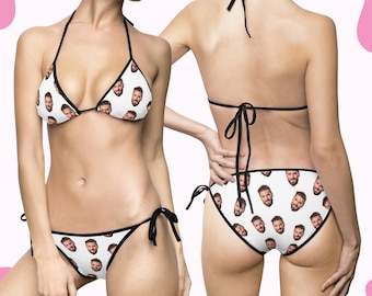 Custom Face Bikini Swimsuit, Bachelorette Apparel
