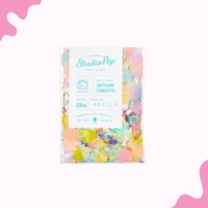 Confete extravagante, confete artesanal prensado à mão para despedida de solteira, viagem de amigas, festa de aniversário, mistura metálica de tecido feito nos EUA