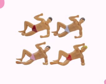 Muscle Men Wine Charm Drink Markers, Bachelorette Party Supplies