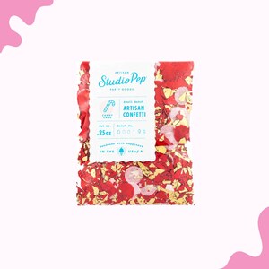 Confete de bengala doce, confete artesanal prensado à mão para despedida de solteira, viagem de amigas, festa de aniversário, mistura metálica de tecido feito nos EUA