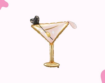 Martini Glass Balloon, Bachelorette Party Decor