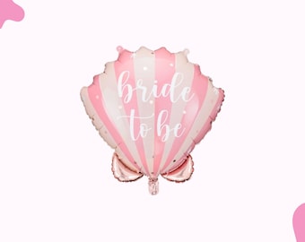 Seashell Bride Balloon, Bachelorette Tropical Party Decor