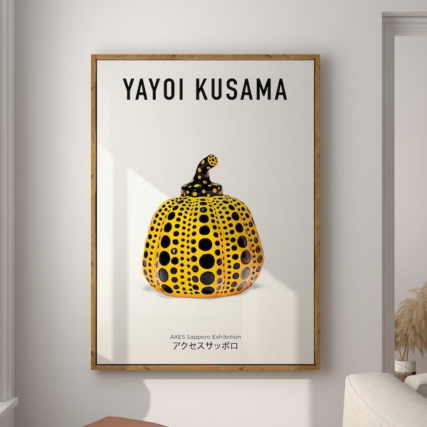 Yayoi Kusama Poster, Exhibition Poster, Pumpkin Forever, Yayoi Kusama Print, Japanese Art, Museum Poster, Printable Wall Art, Home Decor