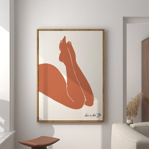 Henri Matisse Terracotta, Woman Body Line, Female Art, Gift Idea, Modern Room Decor, Minimalist Wall Art, Scandinavian Style