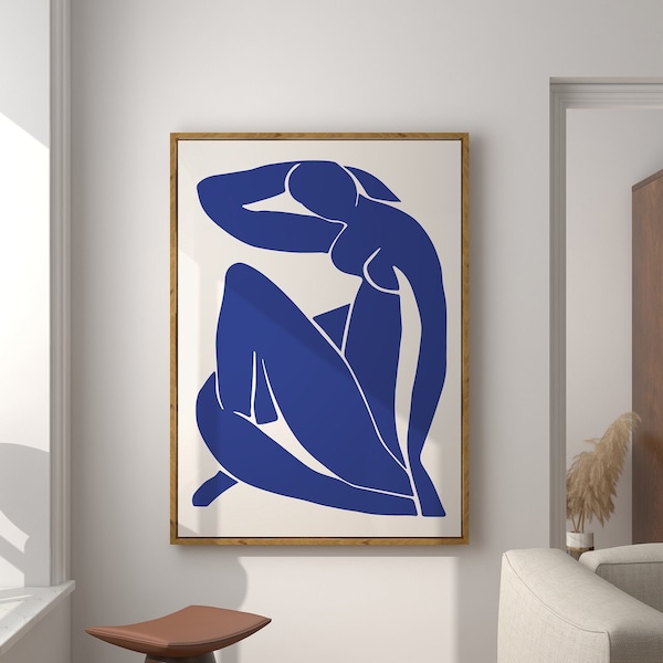 Henri Matisse Nu Blue, Woman Body Line, weibliche Kunst, Geschenkidee, modernes Raumdekor, minimalistische Wandkunst, skandinavischer Stil