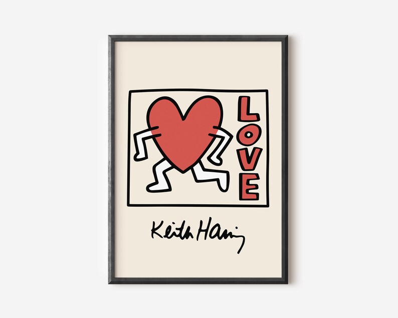 Keith Haring Print, Keith Haring Poster, Exhibition Poster, Printable ...