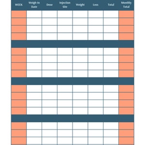 Printable shot and weight loss weekly Tracker PDF Download. Pick your hard. Keep track of your Zepbound shot and weight loss.