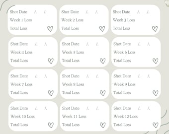 Printable shot and weight loss weekly Tracker PDF Download. Pick your hard. Keep track of your shot and weight loss.