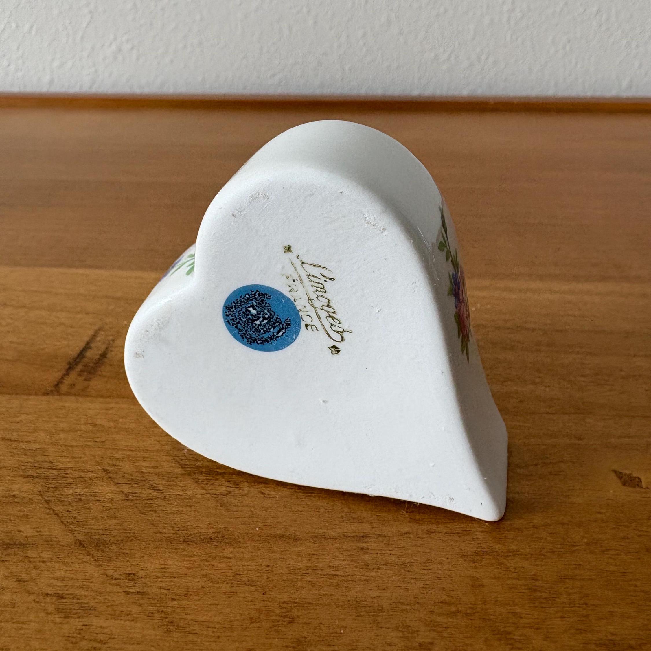 Small Vintage French Limoges Heart Shaped Porcelain Trinket Box - Etsy