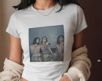 Custom Baby Tee Photo Crop Top Personalized Y2K Baby Tee Queer Top Clothing Pride Cropped Tshirt Custom Gift for 25th Birthday Teenage Girls