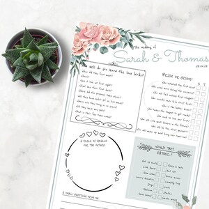Giochi modificabili per la festa di fidanzamento di nozze Gioco di indovinelli personalizzato Carta di previsione dello sposo per la sposa Addio al nubilato Giochi per feste di addio al nubilato