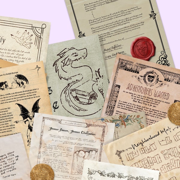 Waterdeep Dragon Heist D&D Bundle - Dungeons and Dragons Handout Bundle / RPG Game Printable Add-On / DM's Tools / Dungeon Master Assets