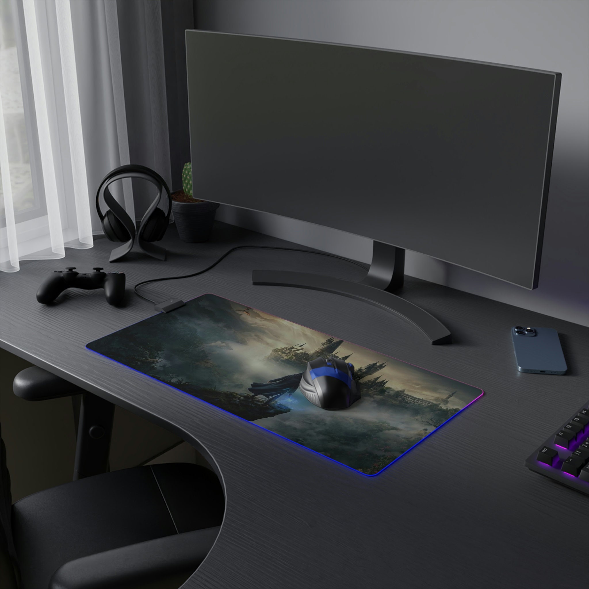 Discover Hogwarts legacy LED RGB mouse pad for pc