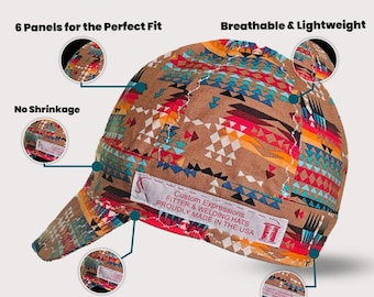 Native American Orange Welding Cap, Handmade 100 percent cotton