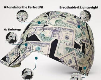Handmade Flame Resistant Welding Cap – Tossed Money Print