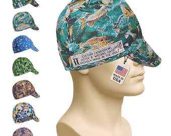 Game Fish pro Print Welding Cap Hand made 100 percent cotton