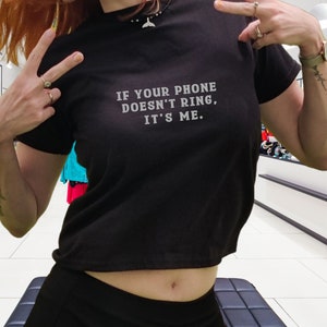Y2K Style Baby Tee, Gen Z Sarcastic Saying Baby Tee Top, Trendy Antisocial Tee for Baddies, Funny Y2k Aesthetic Shirt, Gifts for Girlfriend