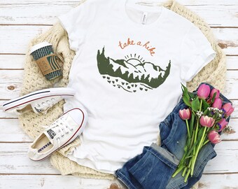 Hiking t-shirt outdoors t-shirt Mountain shirt camping shirt scenic gift tshirts