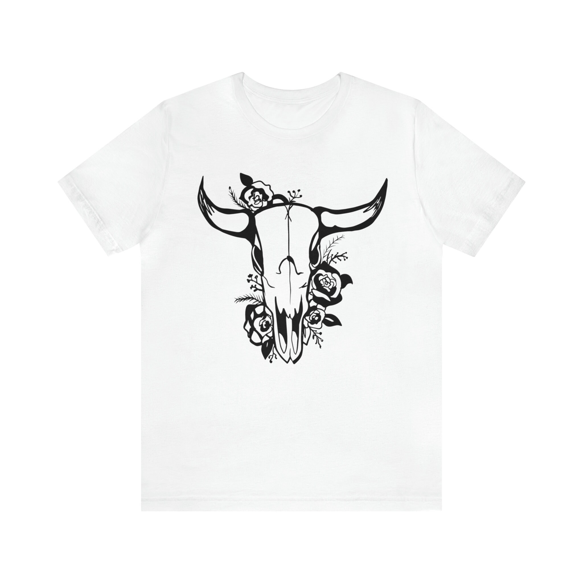 Cow Skull Tshirt Women's Skull Shirt Women's Rustic Etsy